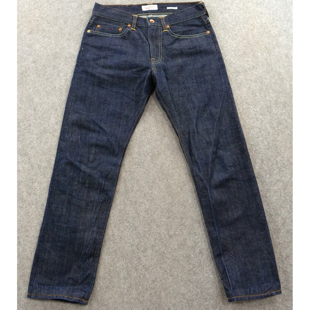 Presidents Icarus Jeans Mens 28 Blue Selvedge Straight Raw Indigo Mid Rise Italy